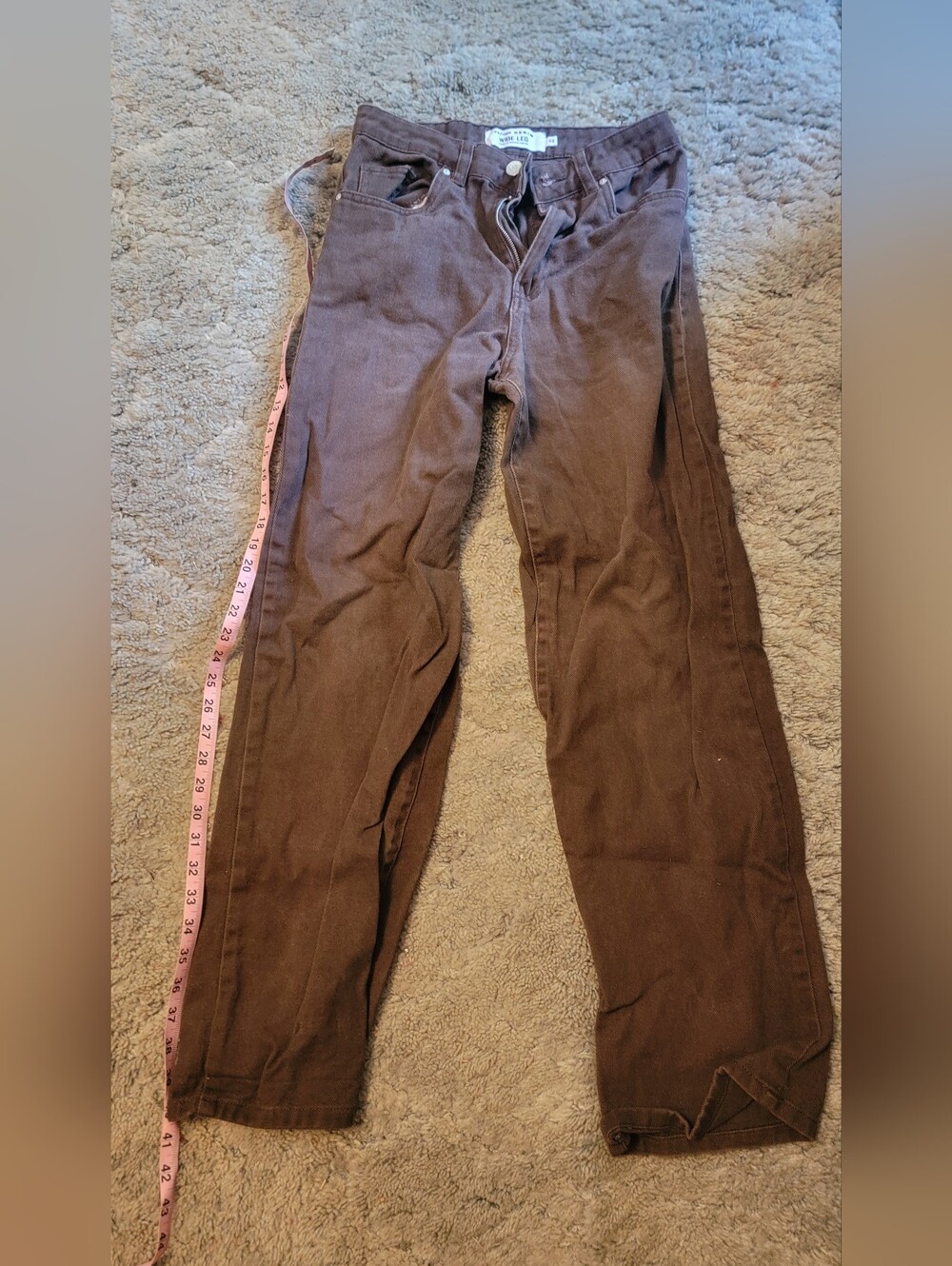 Refuge Denim Wide Leg Brown Denim Jeans